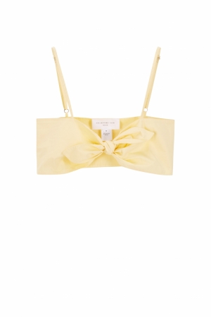 BRALETTE WITH FRONT KNOT PASTEL YELLOW