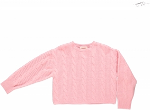 KNITTED CABLE JUMPER 61 PINK