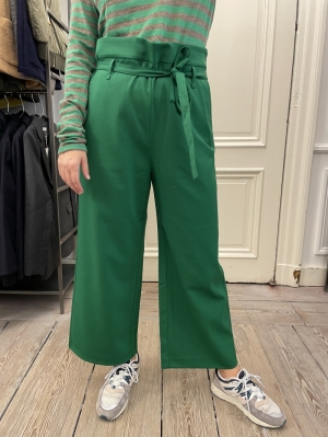 ANCKLE TROUSERS IN LIGHT WOOL  GRASS 