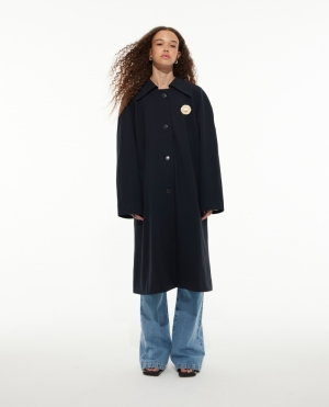 A-LINE TRENCH COAT NAVY 102
