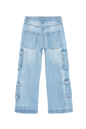 CARTER - LARGE FIT CARGO BLEACHED BLUE